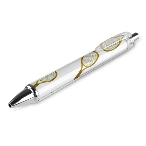KWQDOZF Bolígrafo retráctil premium de escritura suave y bonito con tinta de secado rápido, ideal para raquetas de tenis y pelotas deportivas.