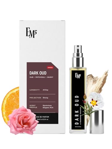 Image of EM5 Dark Oud Perfume | Rose Oud Patchouli Fragrance | Eau De Parfum Spray | Luxury Perfume Spray for Him | 15 ml