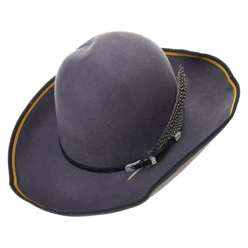 Chapeau de cowgirl en feutre vintage style western en laine confortable pour adultes