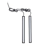 LEMONBEST 2 x New 17cm General 6W Super Bright COB Bulb Car LED RED Daytime Running Light DRL Driving Lamp black housing