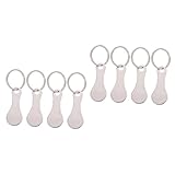 AUTSUPPL 8pcs Trolley Tokens Key Rings for Shopping Trolley Hanging Keys Decor Practical Use