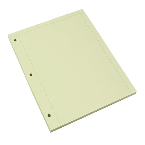ROARING SPRING Graph Ruled Engineering Pad, Engineering Graph Paper Pad, 5x5 Enclosed Grid, 8.5" x 11", 100 Sheets, 3 Hole Punched, Green Tinted Sheets, Made in USA
