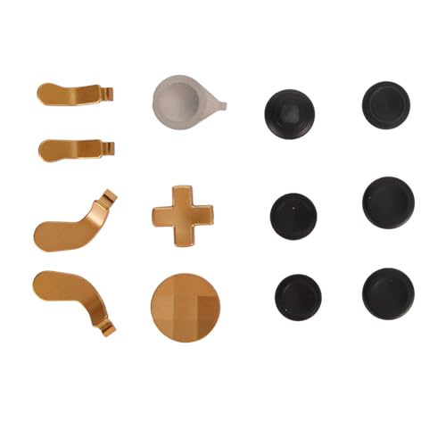 Kit de manettes de remplacement en métal pour Xbox One Série 2 - Palettes magnétiques or Cryfokt
