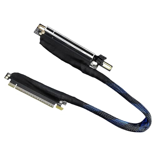 Cable de extensión PCIe 5.0 X16 con conectores de metal y revestimiento trenzado para tarjetas