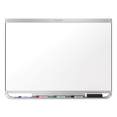 Quartet Magnetic Whiteboard, Porcelain, White Board, Dry Erase Board, 4' x 3', Aluminum Frame, Prestige 2 Duramax (P554AP2)