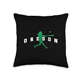 Oregon Softball Green Team Player Throw Pillow