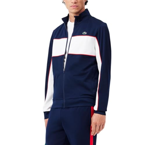 Lacoste Men's Print Branding Zipped Sport Sweatshirt