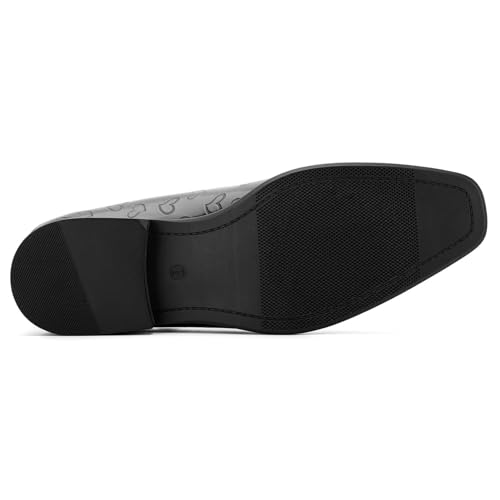 Image of JITAI Men's Dress Shoes - Casual Rubber & Leather Loafers for Men - Fashion Business Formal Wear