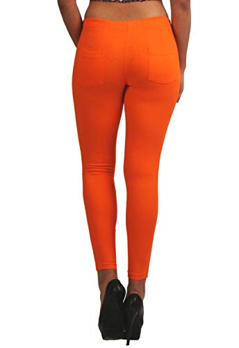 Image of Frenchtrendz Women's Skinny Fit Mid Rise Stretchable Cotton Spandex Jegging Pull On (XS-4XL)