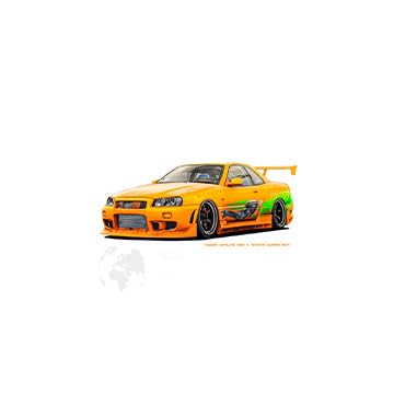 Image of BLINKART Nissan & Toyota Skyline & SupraCar Posters Sticker Gift Items for Boys Room Wall Decor || Comes with Double-Sided Tape|| Decoration Bedroom Living Room Office Studio Decor | 12x18 In (A3) - CAR-268