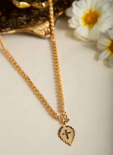 Image of Radha's Creations Women's 1 Gram Gold Plated Copper Mangalsutra with Chain 24 inch and Vati Tanmaniya