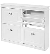 Sobuy Meuble Chaussure, Rangement Chaussure, Meuble D'entrée, Commode à Chaussures Avec 2 Abattants 1 Tiroir Et 1crochet L55xp24xh83 Cm Bleu Fsr78 B