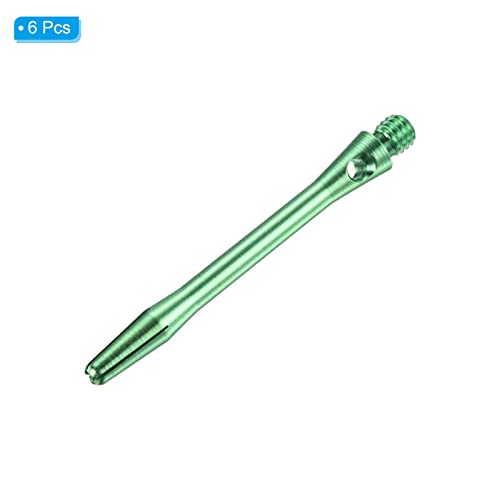Image of PATIKIL 45mm Dart Shafts, Medium 2BA Thread Aluminum Dart Stems Dart Accessories Throwing Fitting for Steel Tip - 6 Pack (Green)