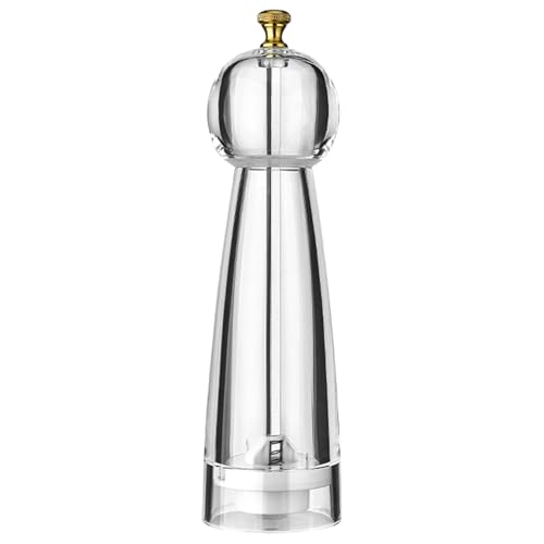 Moulin À Sel Et À Poivre – Moulin Manuel En Acrylique, Mulin À Épices Réglable | Outil De Cuisine Professionnel, Accessoire D'assaisonnement Transparent, Pour Les Chefs Cuisinant Des Repas Gastronomi