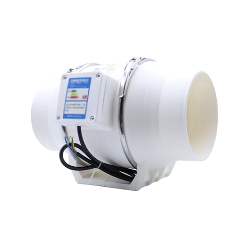 ZIGUIhsou-11 Extractor de aire confortable Extractor de conducto refuerzo industrial, ventilador extracción silencioso alto volumen aire for uso doméstico y comercial(XXL)