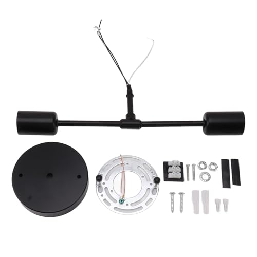 Applique murale double E27 E26 en fer noir Pilipane pour salon et dressing