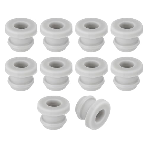 Œillet silicone 8,5 mm trou d'identification 6 mm flexible gris x15