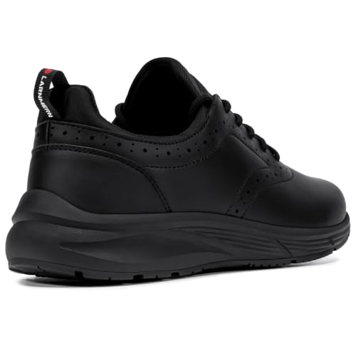 Image of LARNMERN Men's Non Slip Chef Shoes Slip On Leather Footwear
