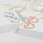 Heart Initial Rings for Women Teen Girls, Stackable Rings Cute Dainty Adjustable Open Ring Jewelry Birthday Gifts for Daughter Mom Sister Wife Friends Grandma - Image 4