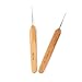 Dreadlock Crochet Hook Soft Touch Steel 0.5mm 0.75mm Two Crochet Hook for Dreads Dreadlock Needle Tool for Braid Craft