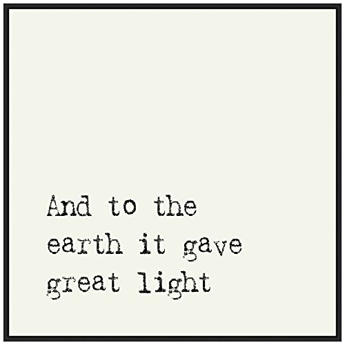 Amanti Art Framed Canvas Wall Art 30x30 Great Light Portfolio, Framed Wall Art Canvas, Typography Artwork, Modern Decor, Large Poster Painting for Living Room, Bedroom, Bathroom,