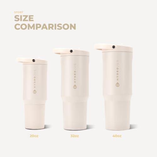 Image of HydroJug Sport 40 oz Insulated Stainless Steel Water Bottle, Cream