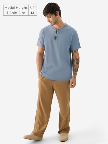 Image of The Souled Store Supima: Men and Boys Short Sleeves Round Neck Solid Premium Basic Casual Lightweight Easy to Style Everyday Streetwear Trendy Supima T-Shirt