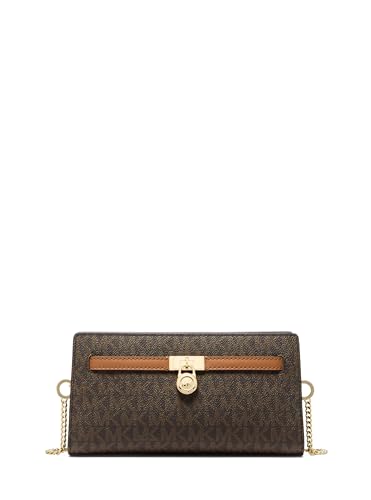 Michael Kors Hamiton Extra Small Convertible Crossbody Bag, Gold-Tone Hardware/MK Signature Coated Twill/Brown/Acorn