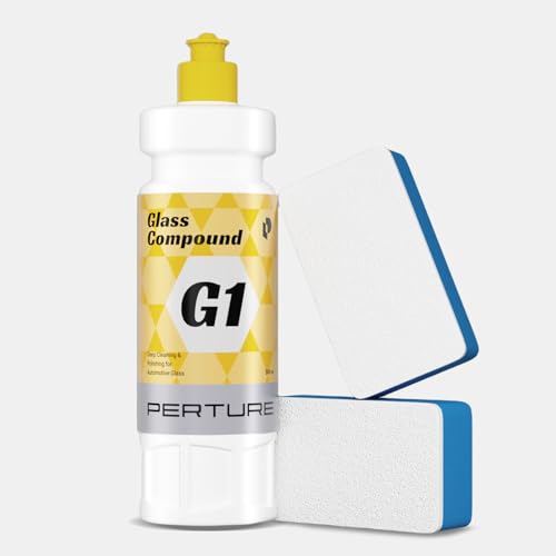 PERTURE G1 Glass Compound Windshield Oil Film Remover, Exterior Auto Glass Polishing Compound for Road Film, Water Spots, Wiper Haze and Greasy Residue, 500ml