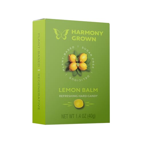 Stevita Harmony Grown Hard Candy, Lemon Balm - 1.4 oz Shake & Share Box - Sugar Free, Non-GMO, Keto Friendly - Made in Italy
