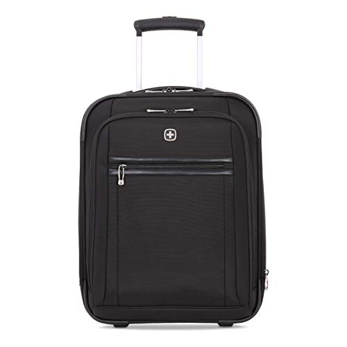 SWISSGEAR Ultra Premium Rolling Carry-On 19-inch Luggage | Wheeled Weekend Travel Suitcase | Men's and Women's - Black