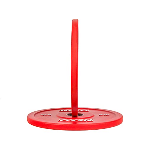 Nexo 5Lb Red Rubber Bumper Plate Pair - Premium Matte Finish 2X 5Lb Cross Training Weight Plates #TOP1