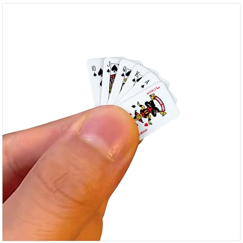 lukeerit Party Spoof Fun Mini Playing CardsMiniature Poker Game3 Copies