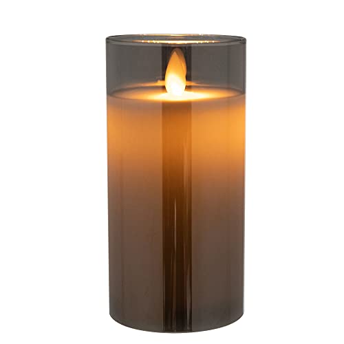 Zmo Flameless Candles Inside Real Wax Glass Led Candles (H 4" 5" 6" X D 3") Set Of 3, With Remote And Timer Battery Operated Flickering Warm Light For Seasonal And Festival Celebration #TOP2