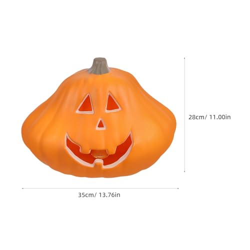 Lampe citrouille Halloween lumineuse plastique orange suspendu - 2