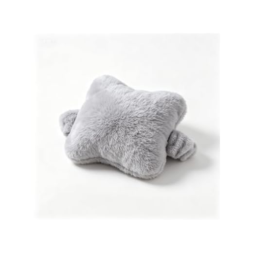 Gray Plush Wrist Rest Cushion,Soft Wrist Support Pillow for Computer Mouse Keyboard, Cute Fluffy Wrist Pad for Office Desk Gaming