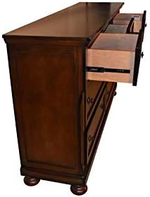 Miniatura 5 de Atlin Designs Cómoda de siete cajones hecha con madera en nogal oscuro