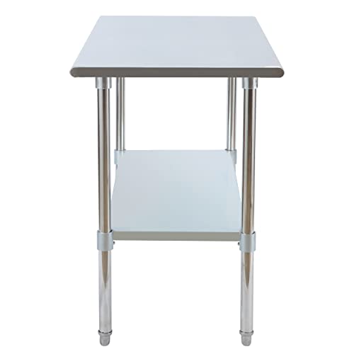 Stainless Steel Work Table w/Undershelf,30\" x 18\" inch Commercial Kitchen Work & Prep Table for for Restaurant, Home and Hotel.