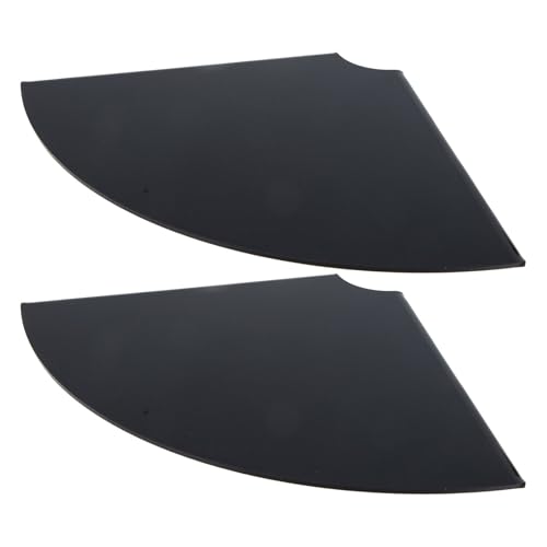 Artibetter 2 Juegos de Estantes Flotantes de Pared Acrílico Negros, Estante de Esquina para Sala de Estar y Baño, Soporte Resistente y Fácil de Instalar, Adecuado para Almacenamiento