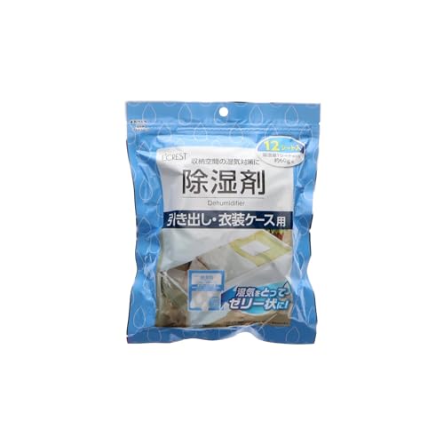 除湿剤 シートタイプ 12枚入り 引き出し 衣装ケース用 ゼリー状吸湿 薄型 吸湿量60g 吸湿剤 湿気取り 衣類収納用 KMR (1)