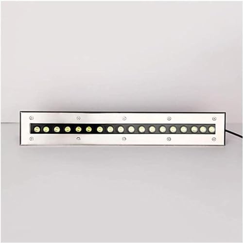 DARZYS Buried Light, Ground Lights Outdoor, Rectangle LED Embedded Buried Lamp, Built-in Lawn Floor Lamp, LED Underground Light Waterproof(Yellow Light,18W)