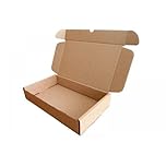 Boxes2u Brown Small Parcel Postal Boxes - 236 x 196 x 47mm (9.3" x 7.7" x 1.85") Die Cut Cardboard Mailing Box with Folding Lid and Self-Lock Tuck-in Flap (1)