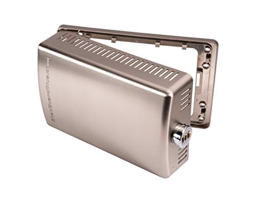 Limited Stock StatGuardPlus Large Plastic Thermostat Cover with Changeable Code Combination. Locking Thermostat Cover Fits Most Sizes (10, Brushed Nickel) SGP201401BN