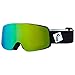 Head Testa da Donna Infinity Fire + Lenti di Ricambio per Sci/Snowboard con Lenti a Specchio, Colore: Blu/Verde, Taglia Unica