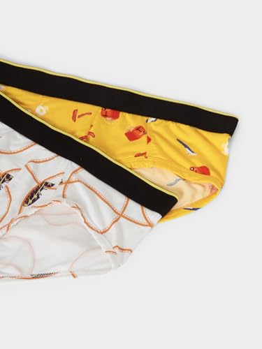 Image of Bummer Men's Printed Micro Modal Briefs Underwear | Ultra Soft & Breathable | Combo Pack of 2