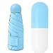 Produktbild HLKJ Sonnenschirm, Licht Kleine Mini Tragbare Kapsel Regenschirm UV-Schutz Winddicht Taschenschirm Für Männer Und Frauen,Blue