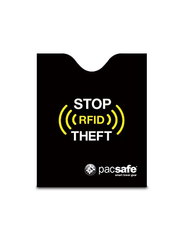 Pacsafe Unisex Adult Rfidsleeve 50 Rfid Blocking Protector Travel Accessory Passport Cover, Black, One Size Us #TOP1