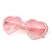 YooThink Girls Fashion Polarized Heart Shaped Sunglasses, Fashion Lovely Rave Party Sun Glasses, Ages 3-10 (Pink)