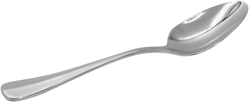 Stainless Steel Dinner Spoon - Stainless Steel Cutlery Restaurant Supplies - Bulk Spoons for Soup, Cereal, Cooking, Household, Dinner, Eating, Restaurants, Office, Home, Camping Cutlery (7 Inch) (48)