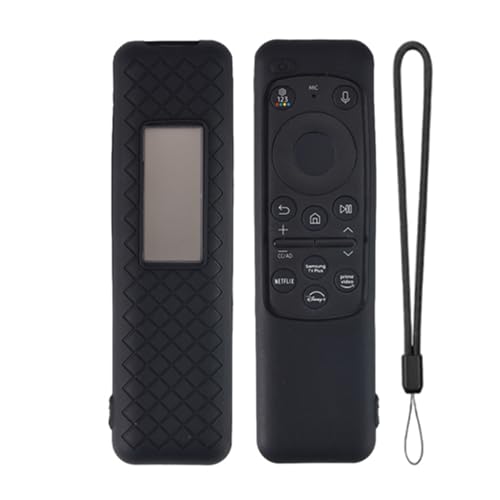 Image of Silicone TV Remote Cover Compatible with Samsung Smart TV Remote 2023 BN59-01432G BN59-01432A (Samsung Smart TV 2023 Model Solar Remote Cover - Style 8, Black - Style 8)